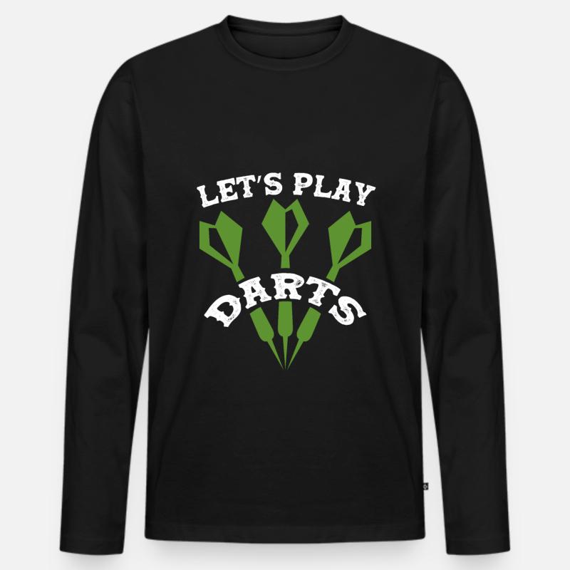 dart player - Männer Premium Bio Langarmshirt - Schwarz