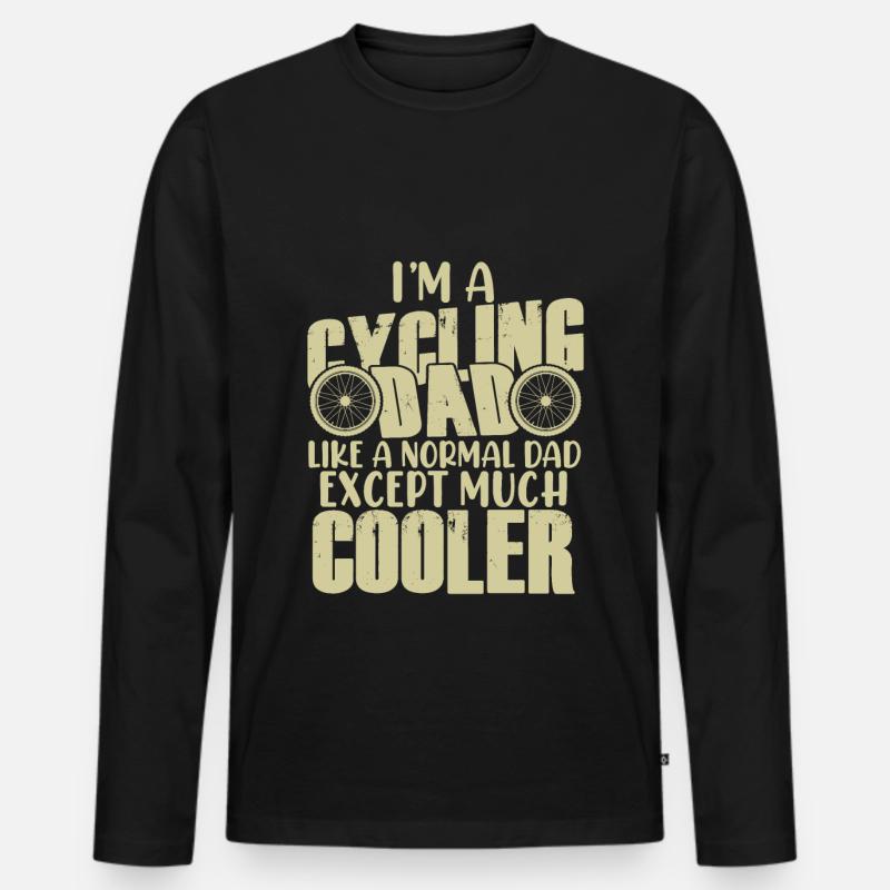 biker dad papa - Männer Premium Bio Langarmshirt - Schwarz