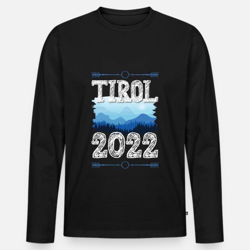 Tirol 2022 - Männer Premium Bio Langarmshirt - Schwarz