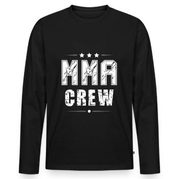 Mma Crew - Männer Premium Bio Langarmshirt - Schwarz - Vorne - Nico (187cm)