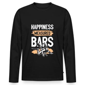 happiness diving - Männer Premium Bio Langarmshirt - Schwarz - Vorne - Nico (187cm)