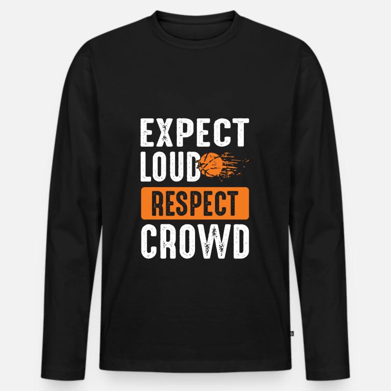 basketball respect - Männer Premium Bio Langarmshirt - Schwarz