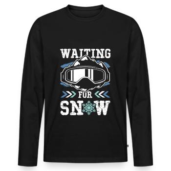 Snowboard Quote - Men's Premium Organic Long Sleeve Shirt - black - Front - Nico (187cm)