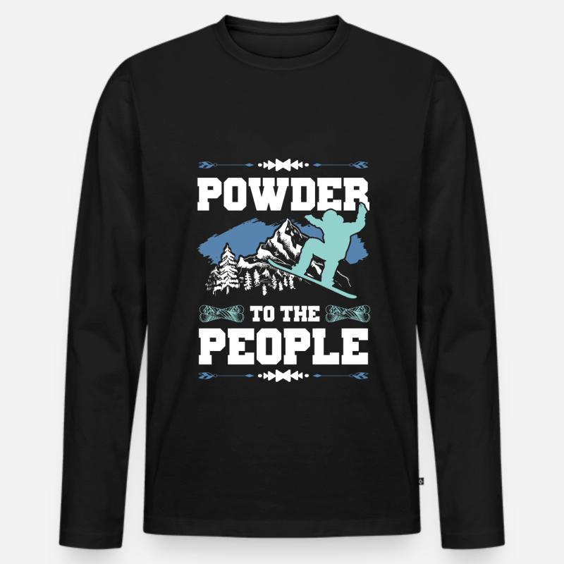 snowboarding schnee - Männer Premium Bio Langarmshirt - Schwarz