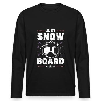 snowboarder snowboard - T-shirt manches longues Premium bio Homme - noir - Devant - Nico (187cm)