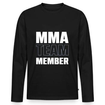 Mma Team - Men's Premium Organic Long Sleeve Shirt - black - Front - Nico (187cm)