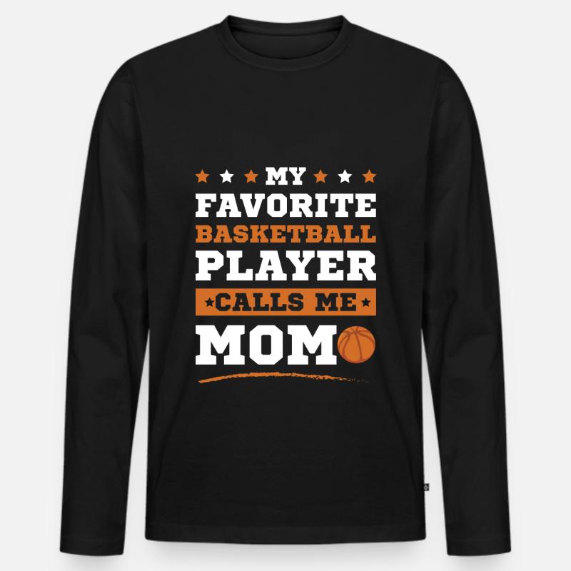 basketball mama - Männer Premium Bio Langarmshirt - Schwarz