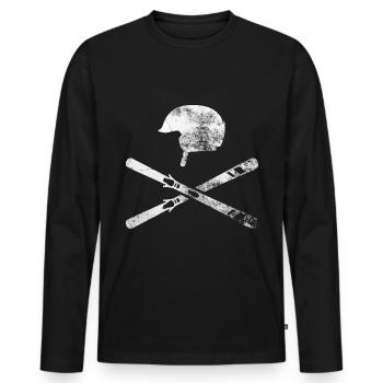 Ski - (5) - T-shirt manches longues Premium bio Homme - noir - Devant - Nico (187cm)