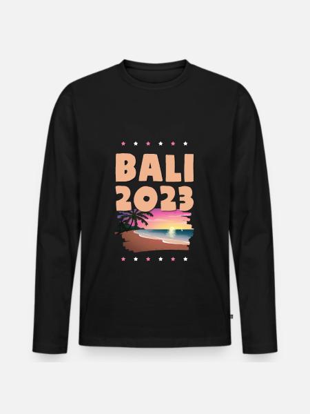 Bali 2023 - T-shirt manches longues Premium bio Homme - noir