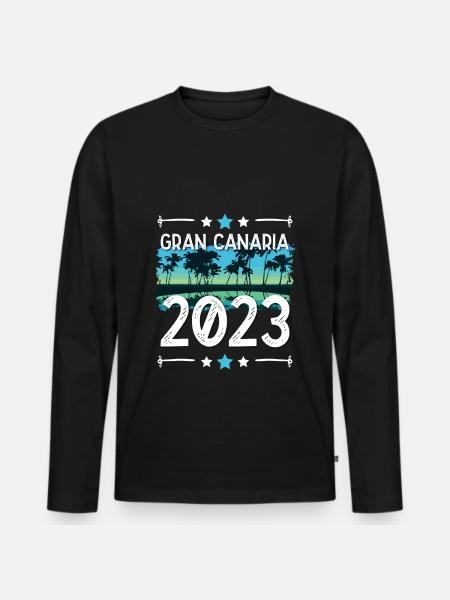 Gran Canaria 2023 - Men's Premium Organic Long Sleeve Shirt - black