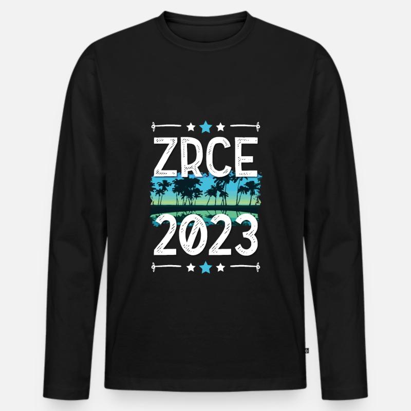 Zrce 2023 - Männer Premium Bio Langarmshirt - Schwarz