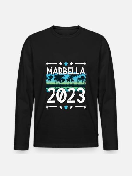 Marbella 2023 - Men's Premium Organic Long Sleeve Shirt - black