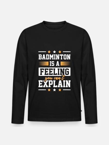 Badminton Sports - Men's Premium Organic Long Sleeve Shirt - black