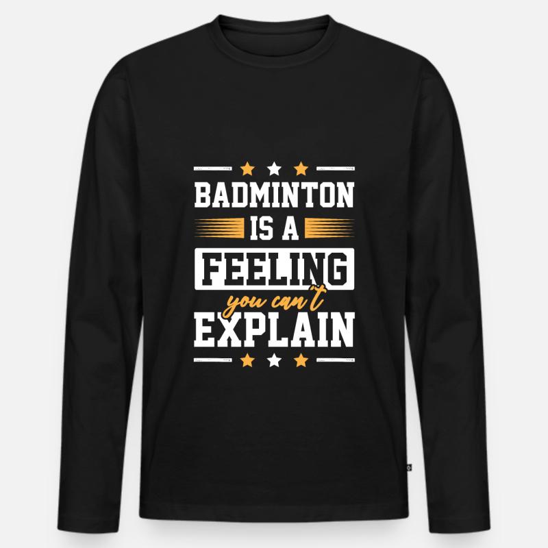 badminton sport - Männer Premium Bio Langarmshirt - Schwarz