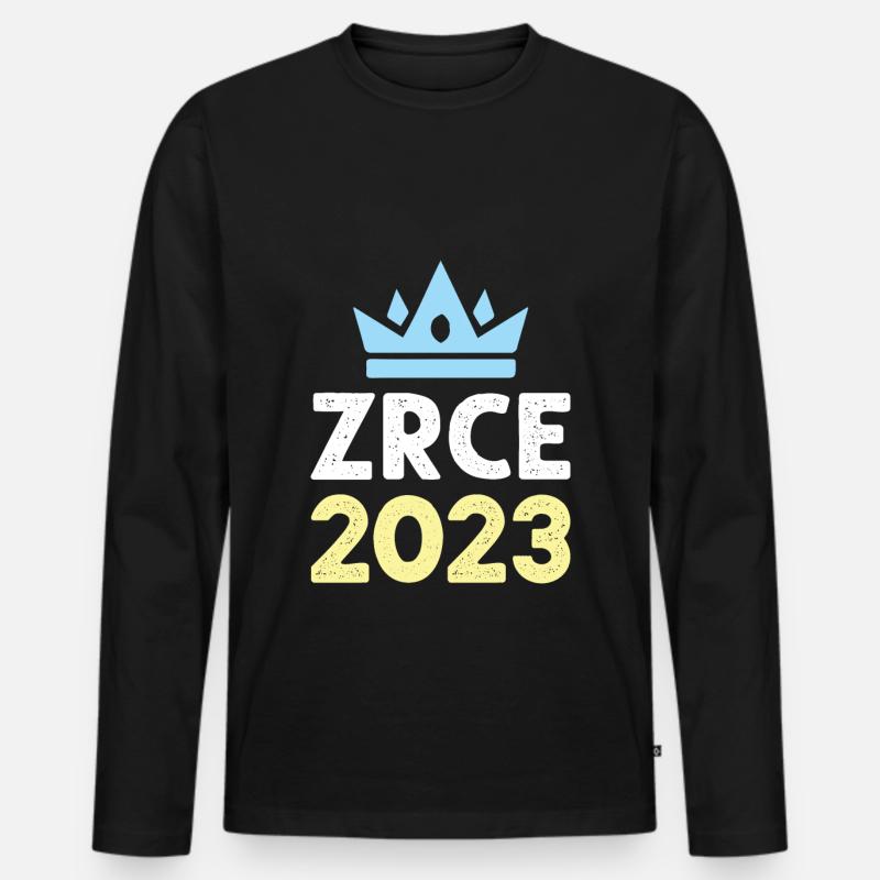 Zrce 2023 Krone - Männer Premium Bio Langarmshirt - Schwarz