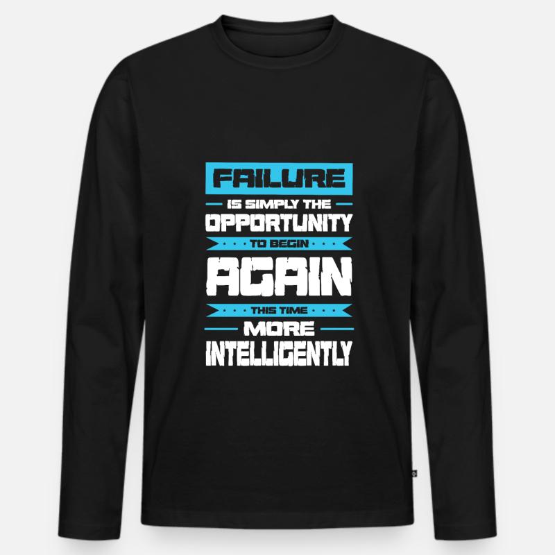 erfolg erfolgreich - Männer Premium Bio Langarmshirt - Schwarz