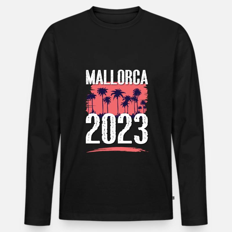 Mallorca 2023 - Männer Premium Bio Langarmshirt - Schwarz