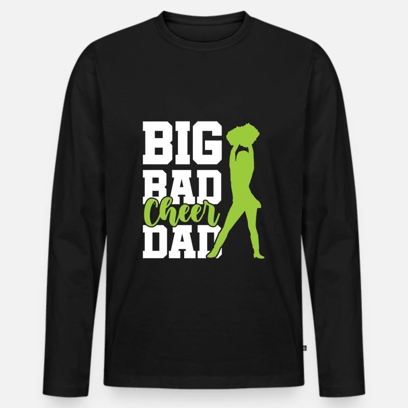 cheerleader dad - Männer Premium Bio Langarmshirt - Schwarz