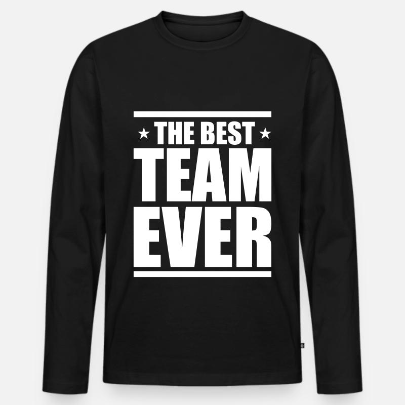 Beste Team Ever - Männer Premium Bio Langarmshirt - Schwarz