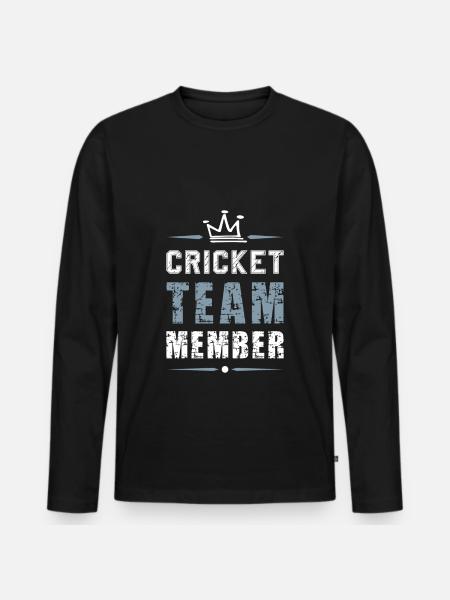 Cricket Team - Men's Premium Organic Long Sleeve Shirt - black