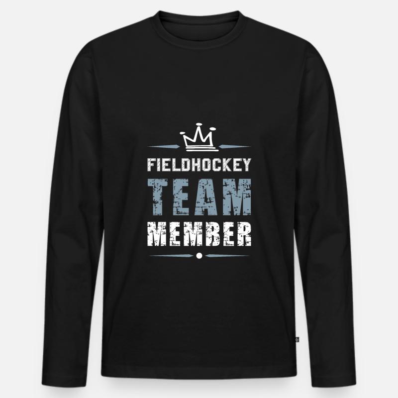 Feldhockey Team - Männer Premium Bio Langarmshirt - Schwarz