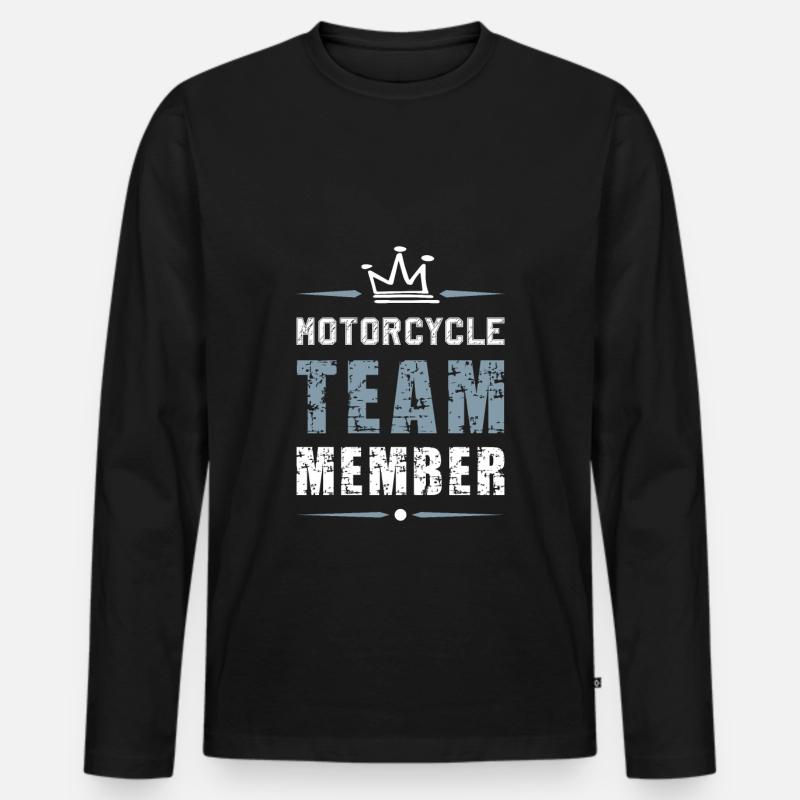 Motorcycle Team - Männer Premium Bio Langarmshirt - Schwarz