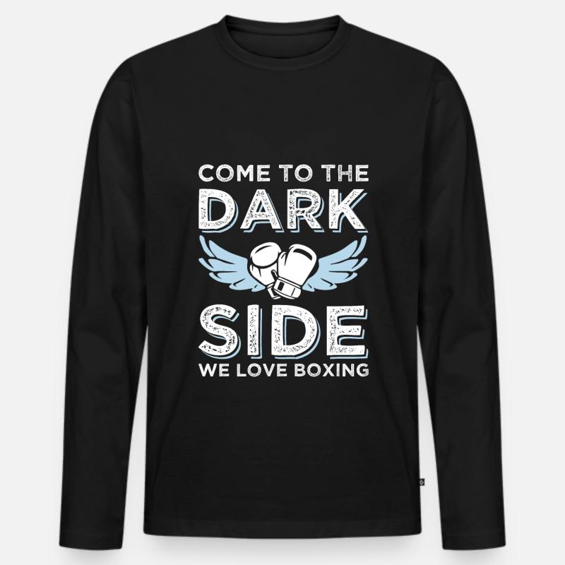 boxen lustiger spruch - Männer Premium Bio Langarmshirt - Schwarz