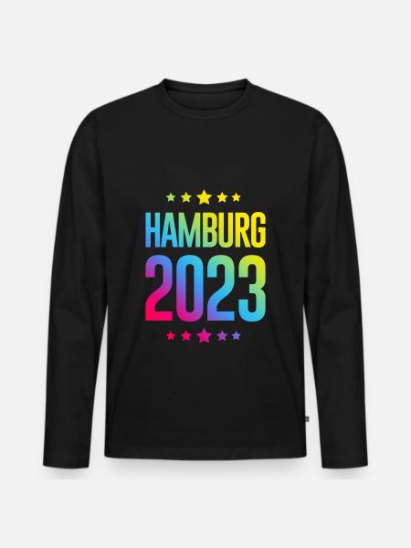 Hamburg 2023 - Men's Premium Organic Long Sleeve Shirt - black