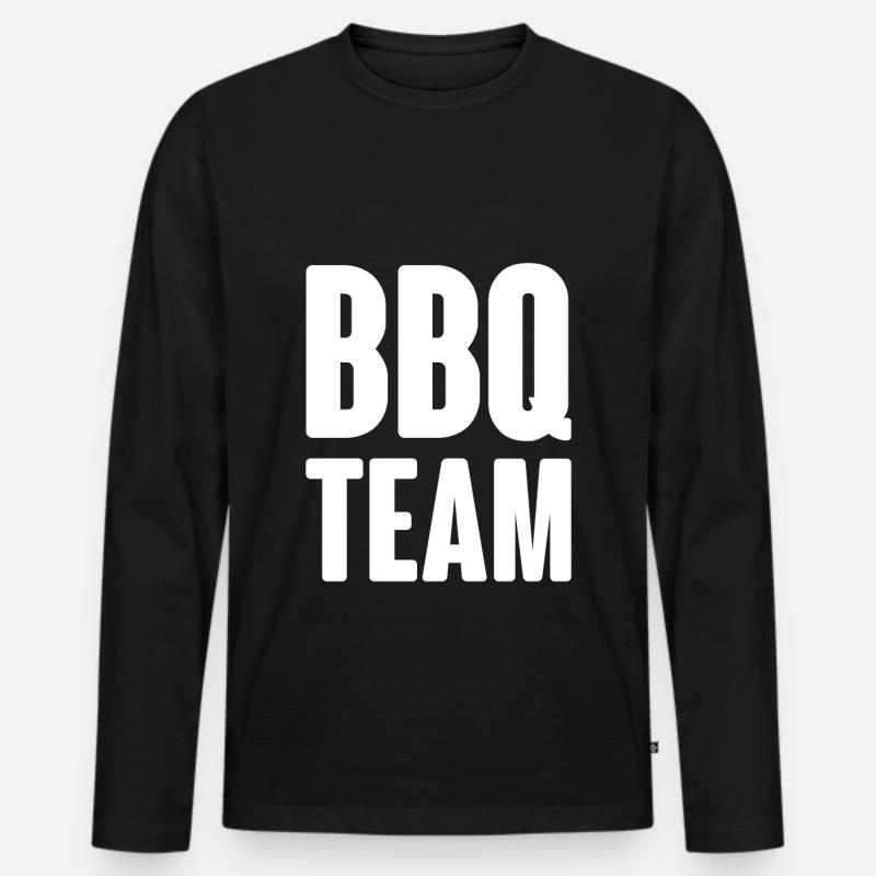 Bbq Team - Männer Premium Bio Langarmshirt - Schwarz