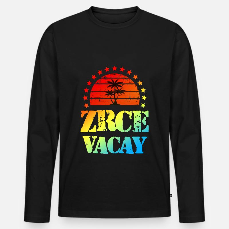 Zrce Urlaub - Männer Premium Bio Langarmshirt - Schwarz