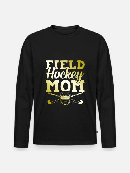 feldhockey mama - Männer Premium Bio Langarmshirt - Schwarz