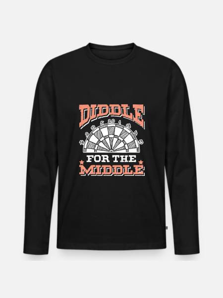 Dart funny saying - Men's Premium Organic Long Sleeve Shirt - black
