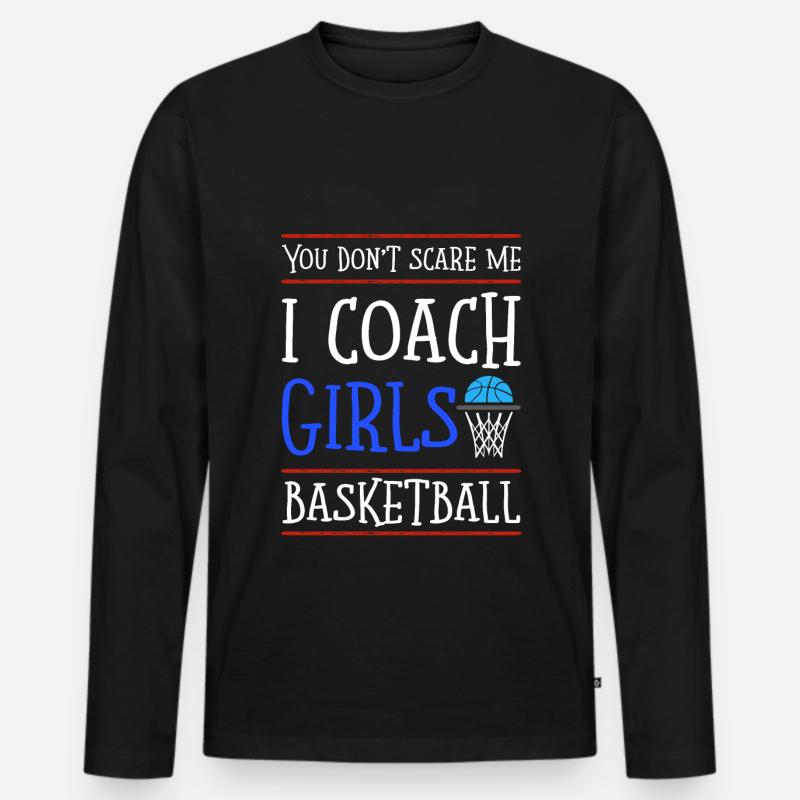 basketball trainer mädchen - Männer Premium Bio Langarmshirt - Schwarz