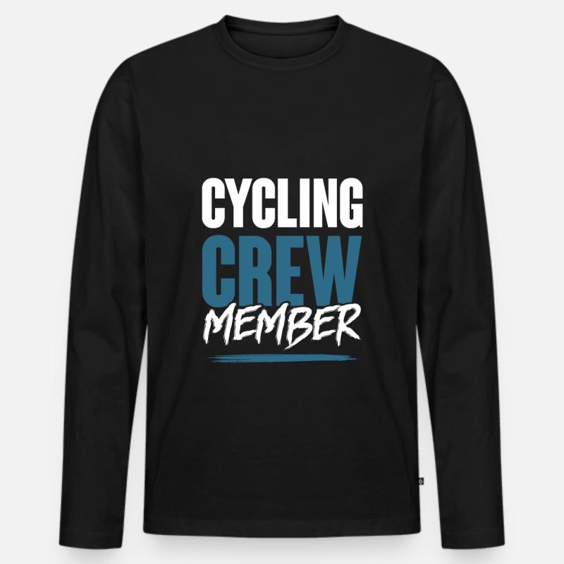Cycling Crew - Männer Premium Bio Langarmshirt - Schwarz