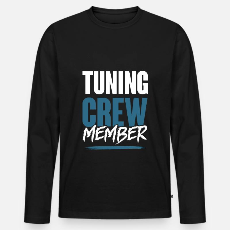 Tuning Crew - Männer Premium Bio Langarmshirt - Schwarz