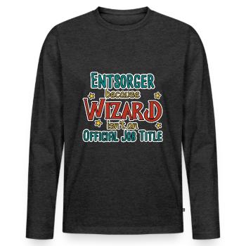 Disposal Wizard - Men's Premium Organic Long Sleeve Shirt - heather anthracite - Front - Nico (187cm)