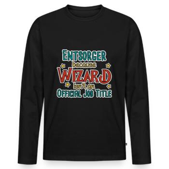 Disposal Wizard - Men's Premium Organic Long Sleeve Shirt - black - Front - Nico (187cm)