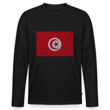 Tunisia - Men's Premium Organic Long Sleeve Shirt - black - Front - Nico (187cm)