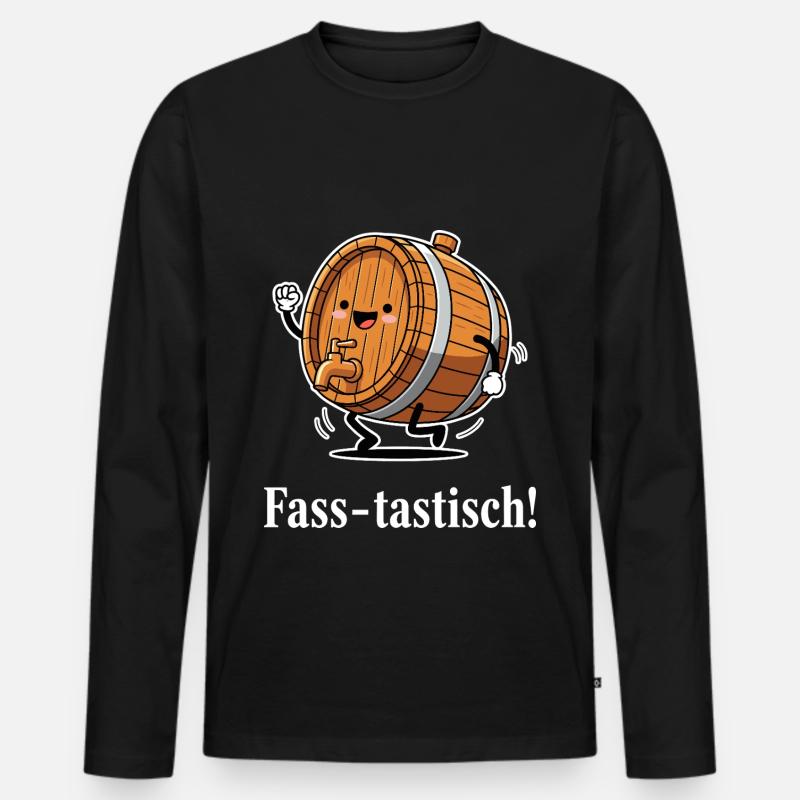 Fass-tastisch ! - Männer Premium Bio Langarmshirt - Schwarz
