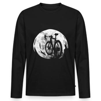 Circle - Cycling - - Men's Premium Organic Long Sleeve Shirt - black - Front - Nico (187cm)