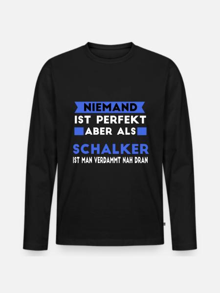 Schalker Schalke Gelsenkirchen Ruhrpott Fans - Männer Premium Bio Langarmshirt - Schwarz