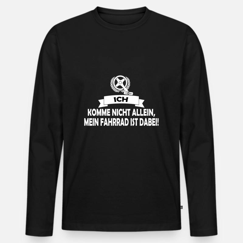 Fahrrad - Männer Premium Bio Langarmshirt - Schwarz