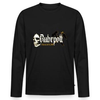 Ruhrpott Tradition Ruhrgebiet - Männer Premium Bio Langarmshirt - Schwarz - Vorne - Nico (187cm)