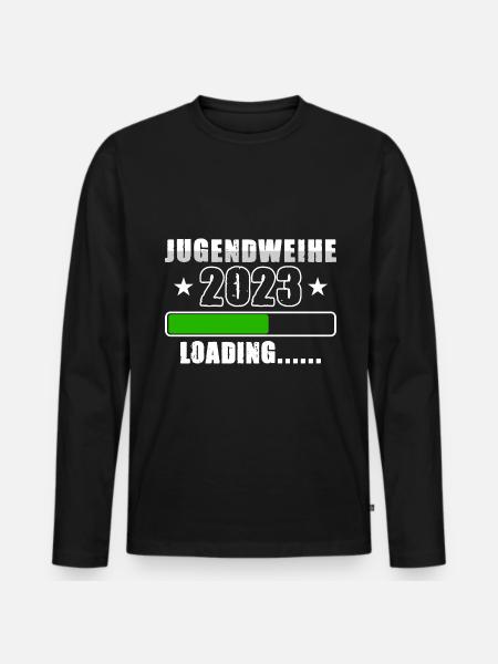 Jugendweihe 2023 Loading - Männer Premium Bio Langarmshirt - Schwarz