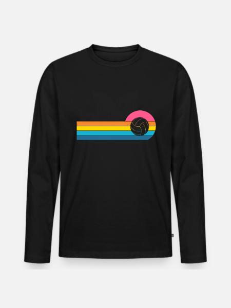 Volleyball - Men's Premium Organic Long Sleeve Shirt - black