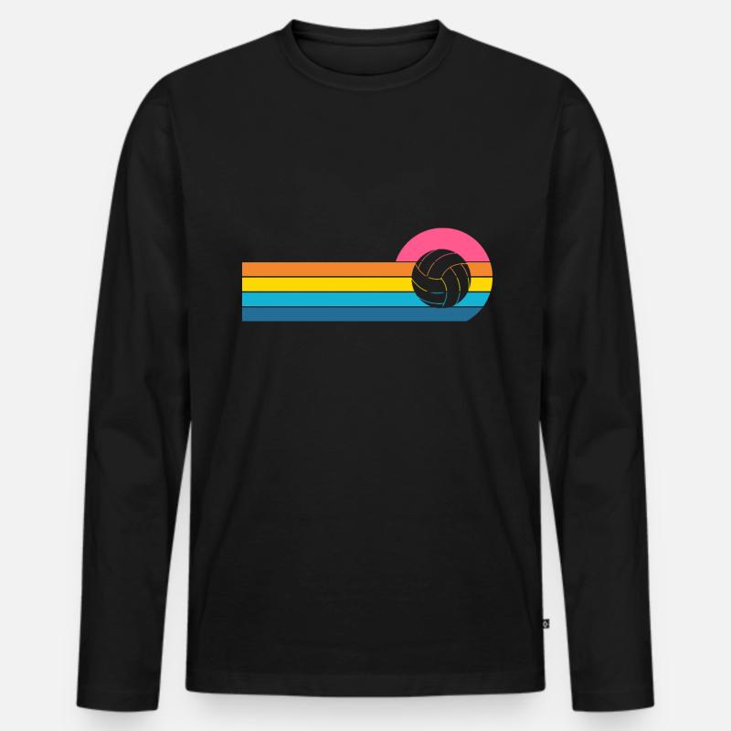 Volleyball - Männer Premium Bio Langarmshirt - Schwarz