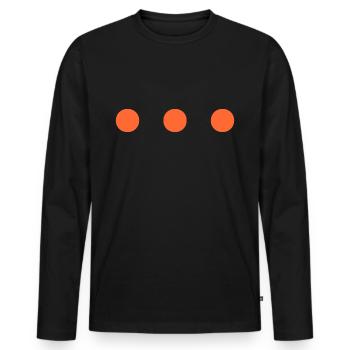 Three points - Men's Premium Organic Long Sleeve Shirt - black - Front - Nico (187cm)