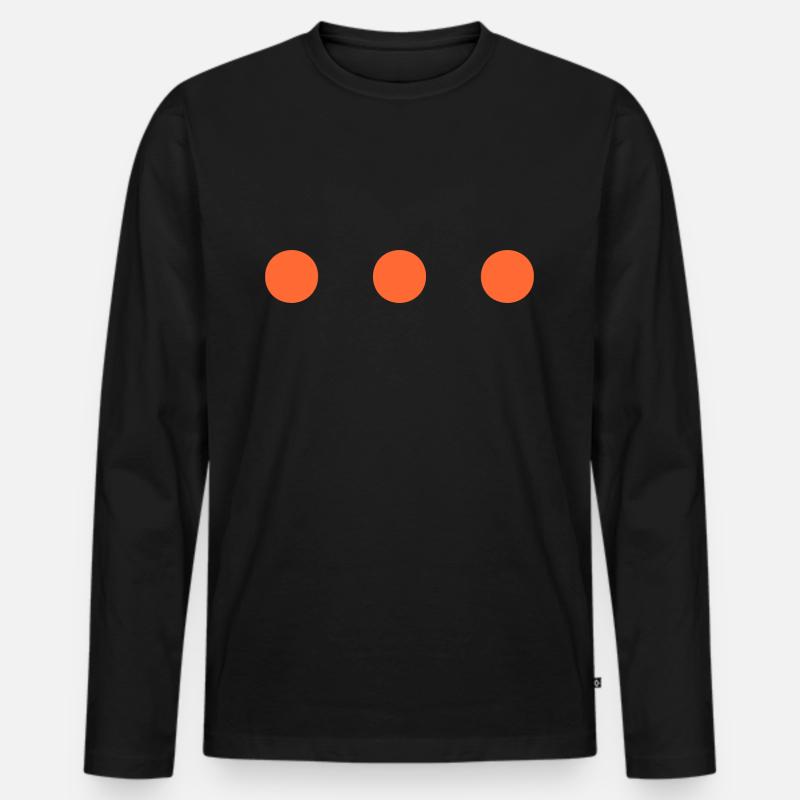 Three points - Men's Premium Organic Long Sleeve Shirt - black