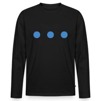 Three points - Men's Premium Organic Long Sleeve Shirt - black - Front - Nico (187cm)