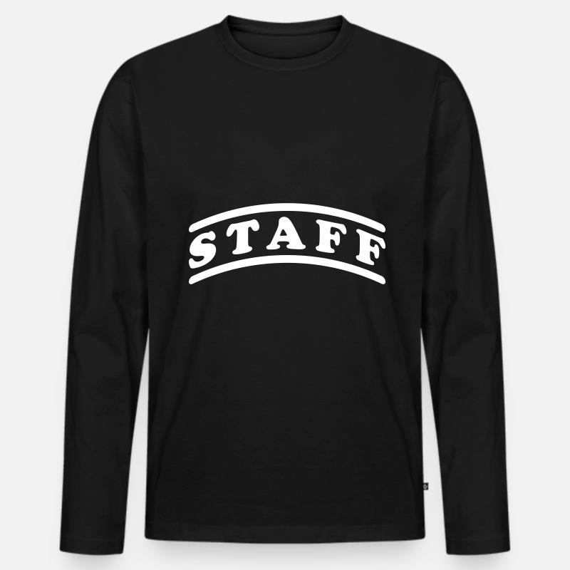 Staff Mitarbeiter - Männer Premium Bio Langarmshirt - Schwarz